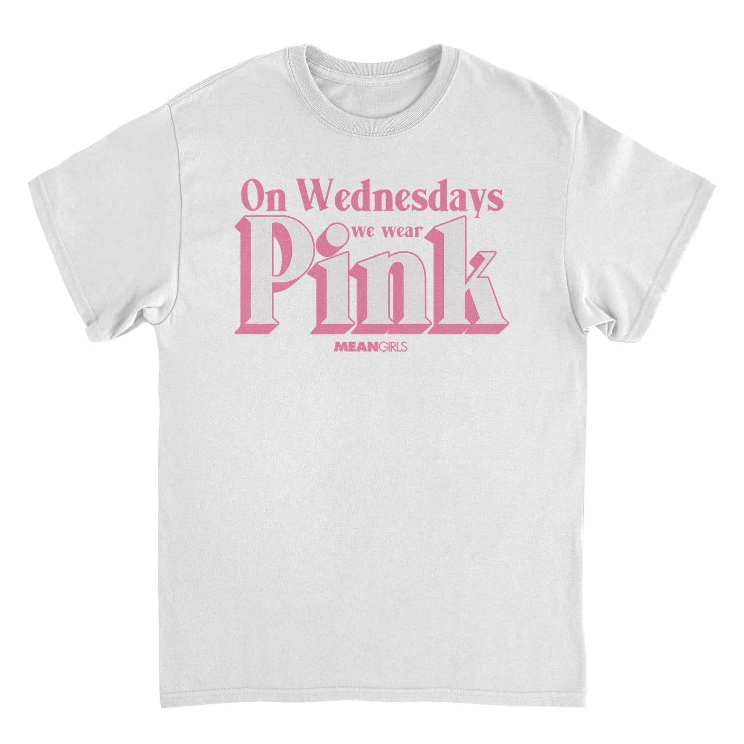 Mean Girls on Wednesdays We Wear Pink White T-Shirt