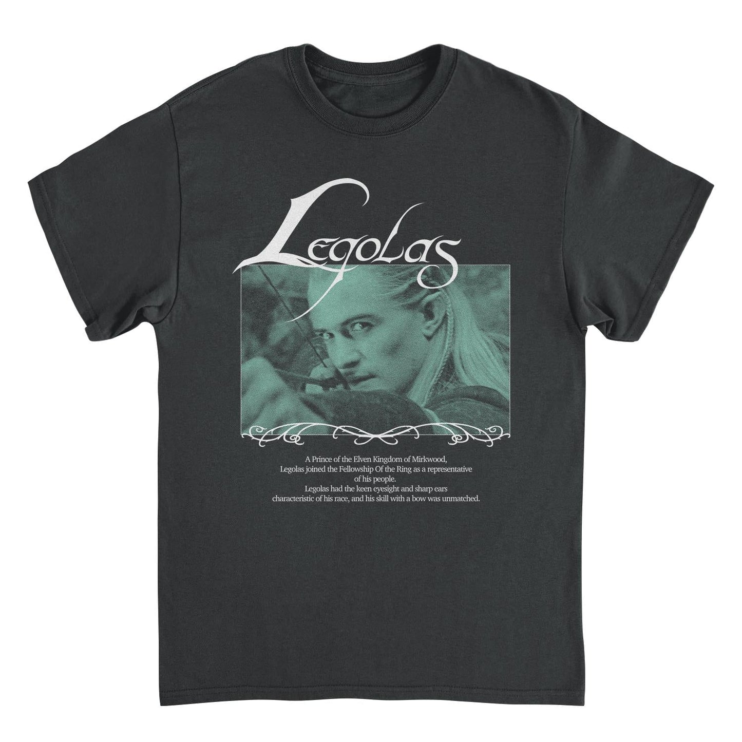 Lord of The Rings Legolas Prince of Mirkwood Black T-Shirt