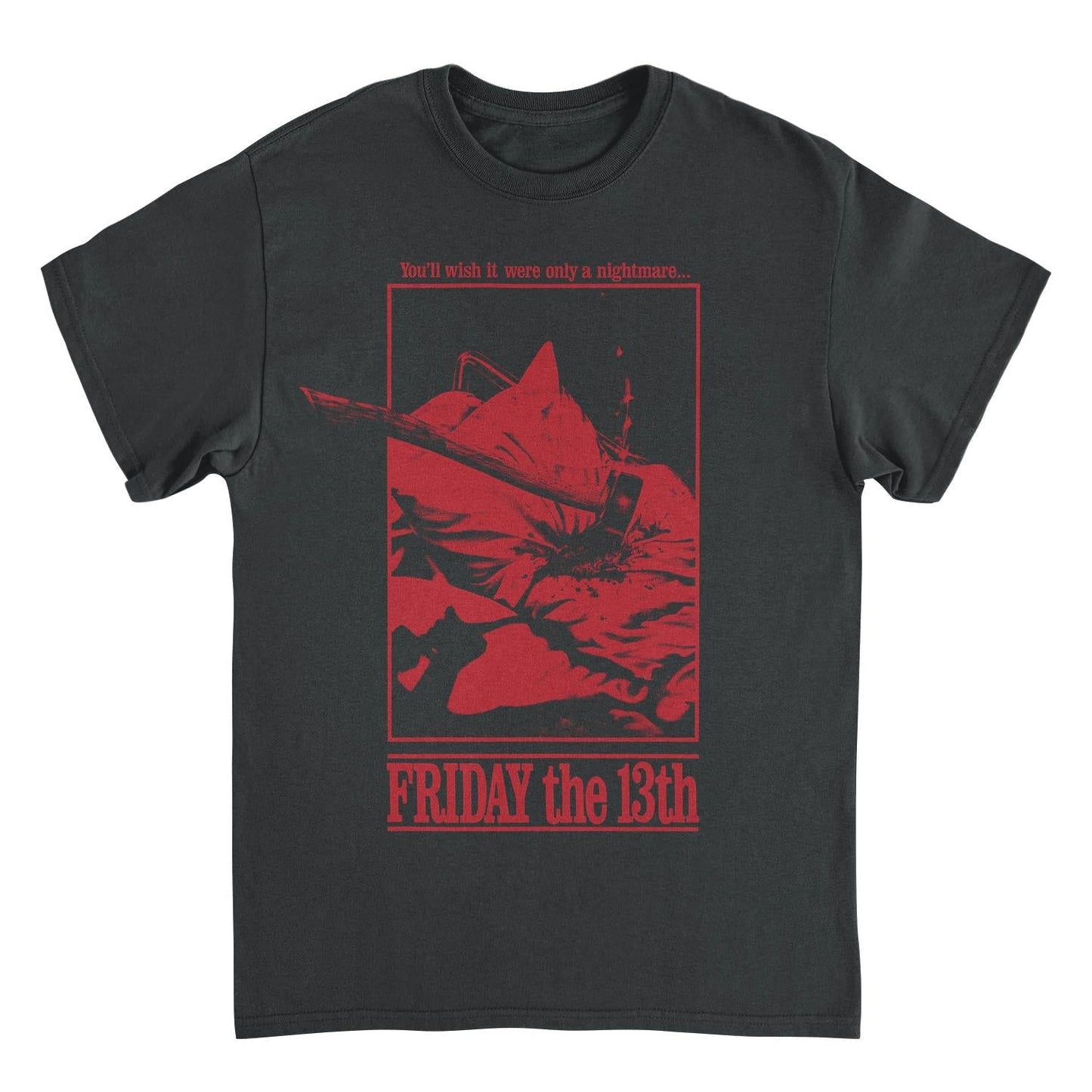 Friday The 13th Mono Poster Black T-Shirt