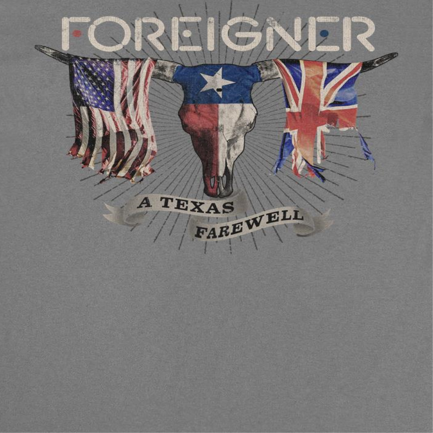 Foreigner Texas Farewell Tour Charcoal T-Shirt