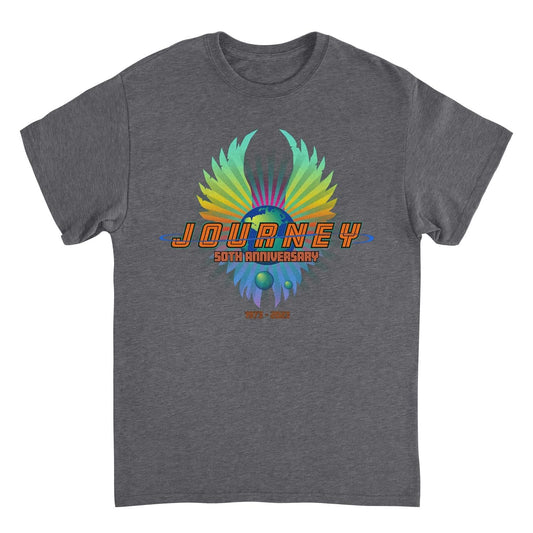 Journey 50th Anniversary Wings Dark Heather T-Shirt