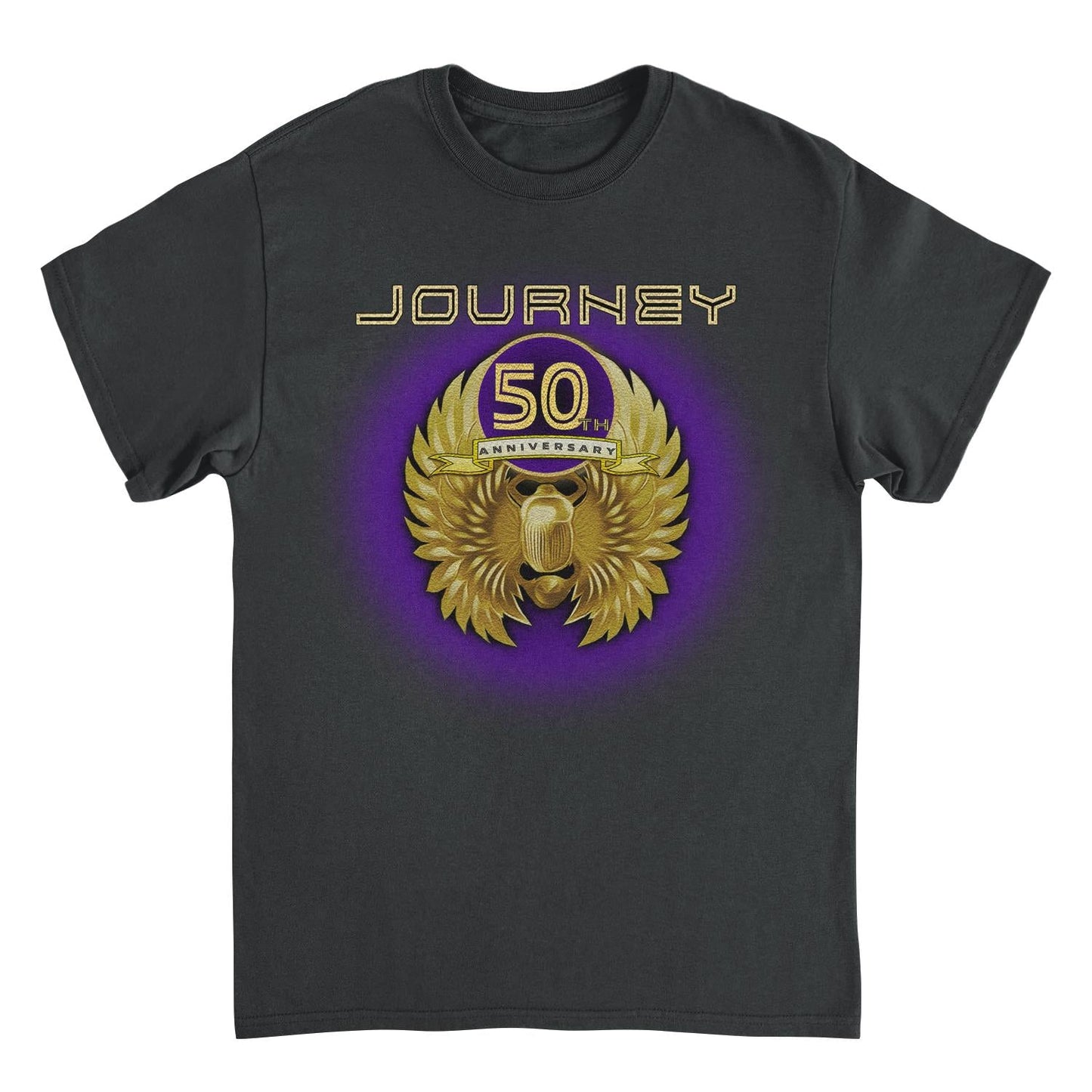 Journey 50th Anniversary Gold Scarab 2 Black T-Shirt