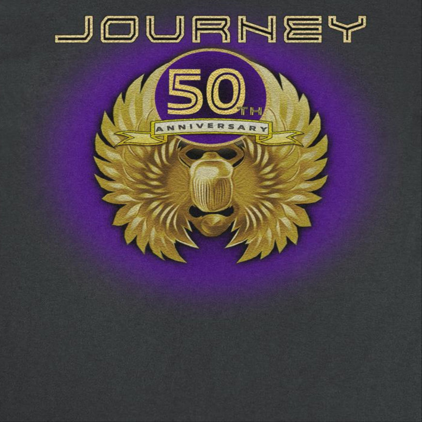 Journey 50th Anniversary Gold Scarab 2 Black T-Shirt