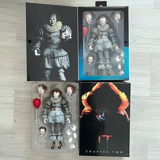 NECA Pennywise Joker Figure Stephen King's It Pennywise Joker Clown Model Halloween Horror Toy Christmas Birthday Gifts