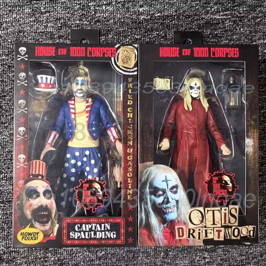 NECA Figure Otis Driftwood Captain Spaulding House Of 1000 Corpses 20th Anniversary Howdy Folkst Action Figure Model Toys Gift