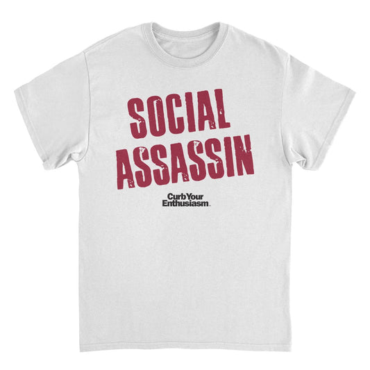 Curb Your Enthusiasm Social Assassin White T-Shirt