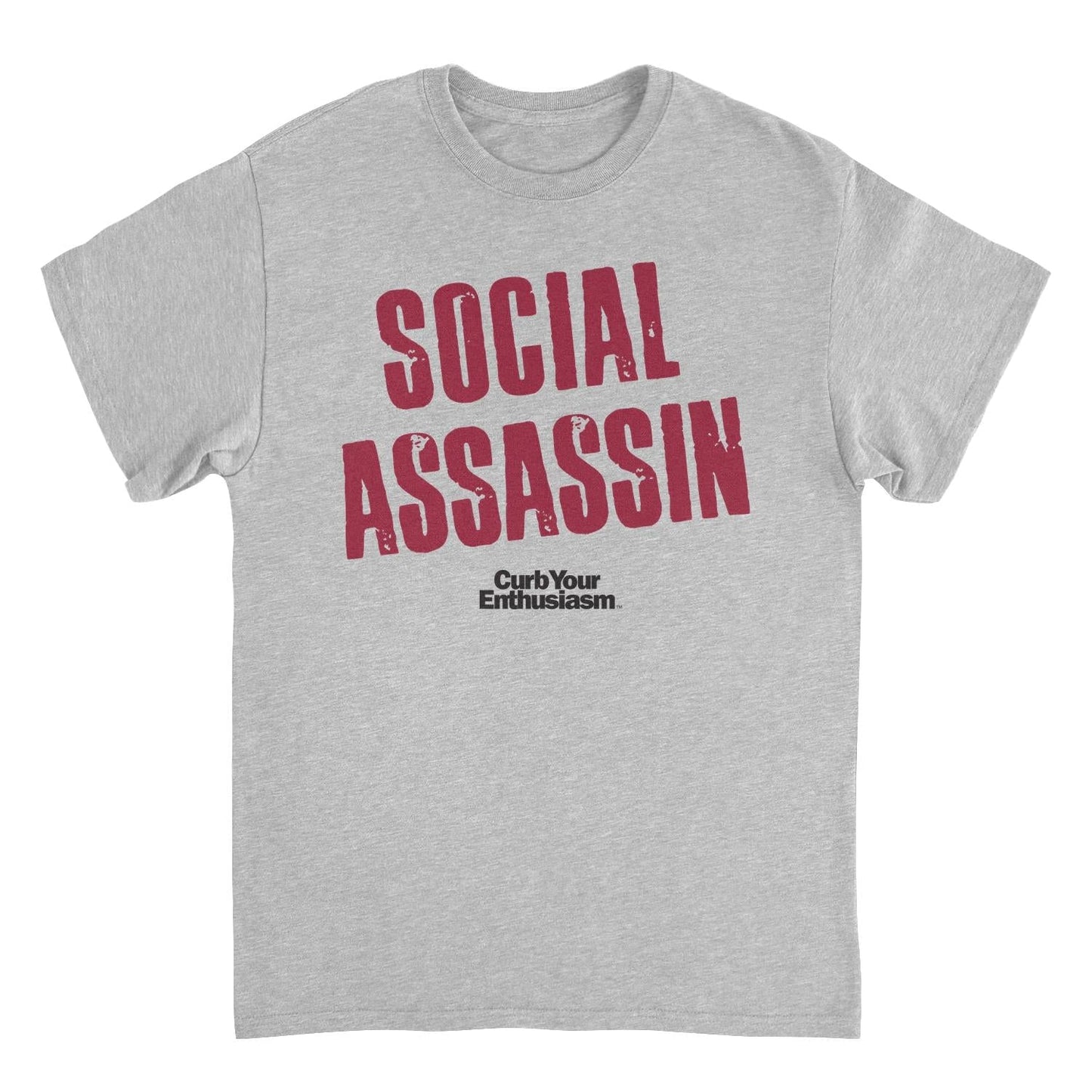 Curb Your Enthusiasm Social Assassin Sport Gray T-Shirt